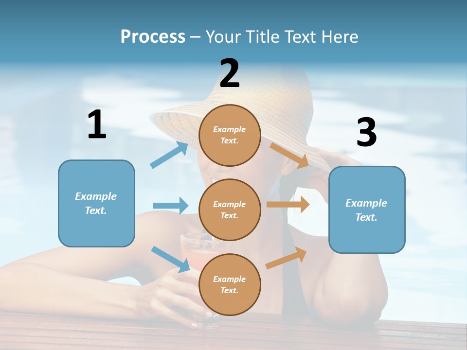 Girl In The Pool PowerPoint Template