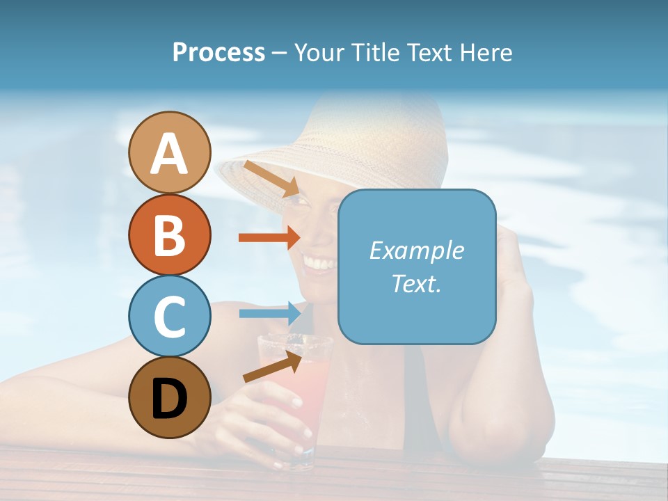 Girl In The Pool PowerPoint Template