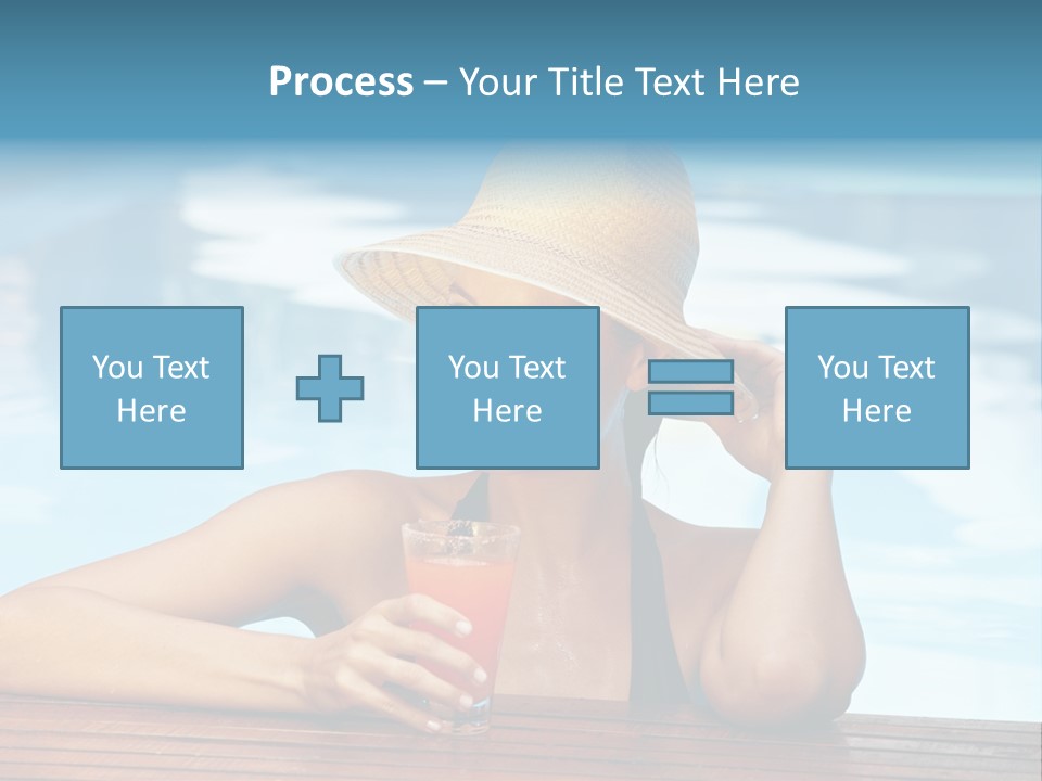 Girl In The Pool PowerPoint Template