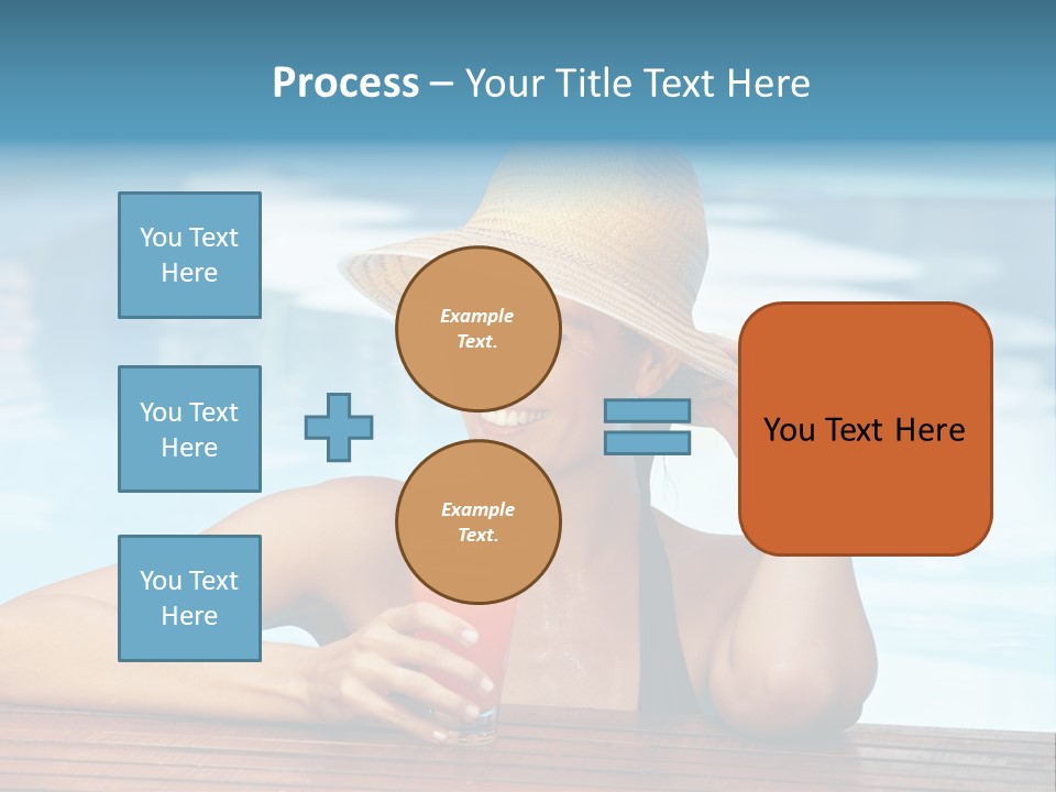 Girl In The Pool PowerPoint Template