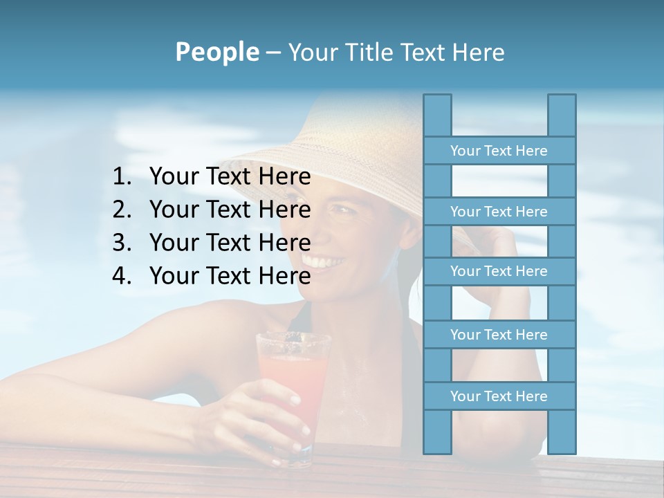 Girl In The Pool PowerPoint Template