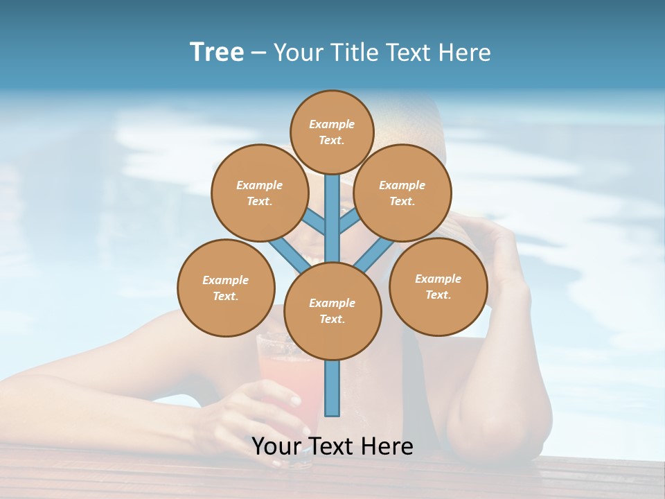 Girl In The Pool PowerPoint Template