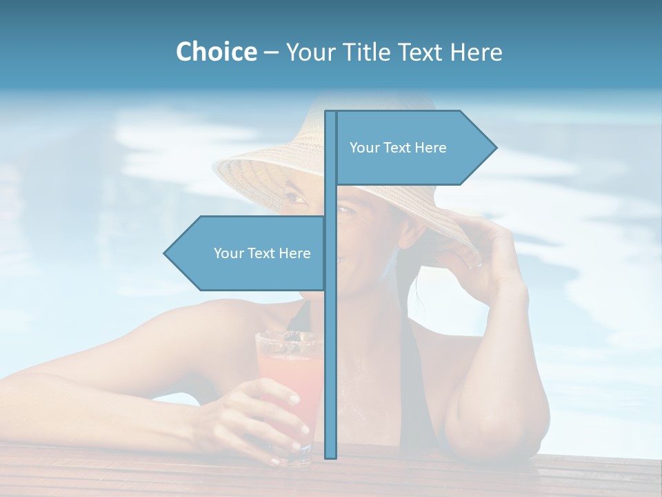 Girl In The Pool PowerPoint Template