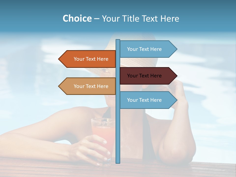 Girl In The Pool PowerPoint Template