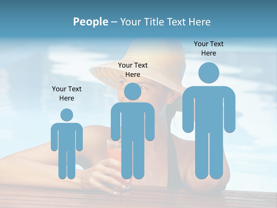 Girl In The Pool PowerPoint Template