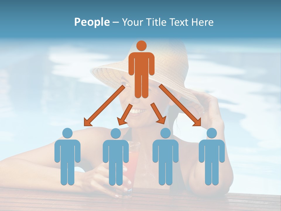 Girl In The Pool PowerPoint Template