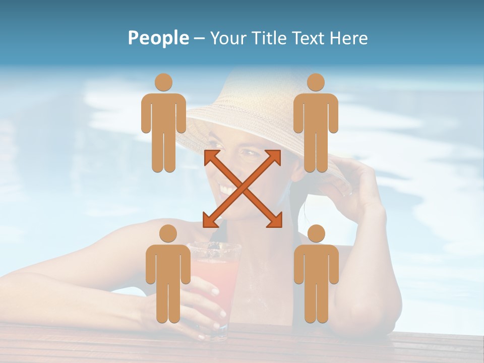 Girl In The Pool PowerPoint Template