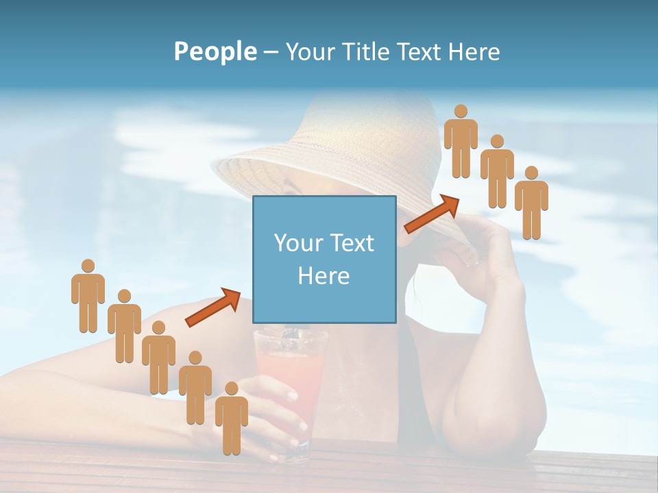 Girl In The Pool PowerPoint Template