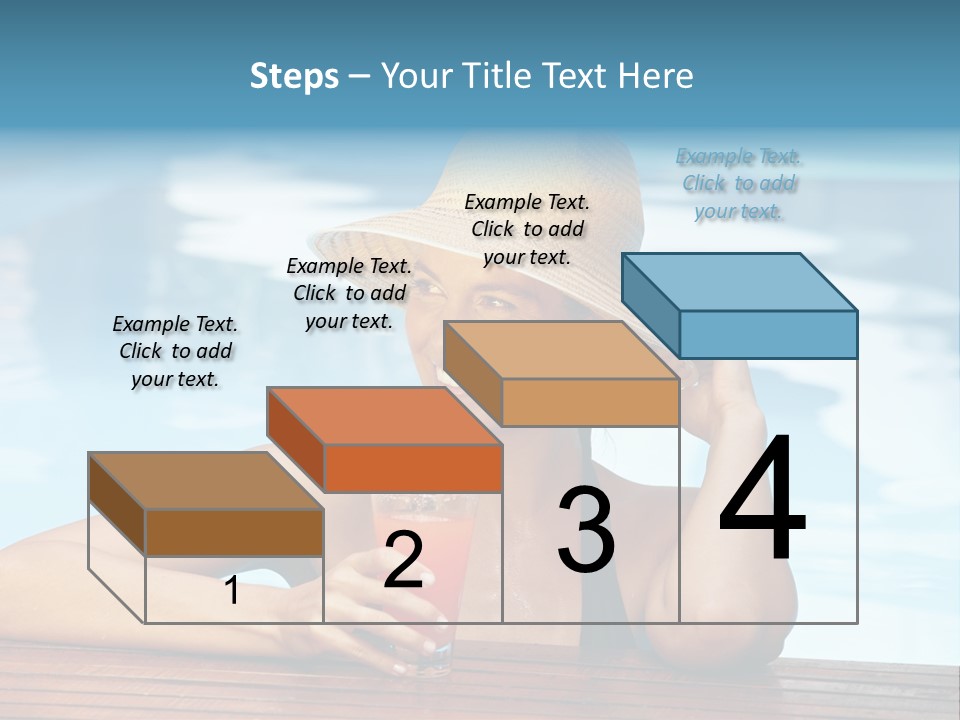 Girl In The Pool PowerPoint Template