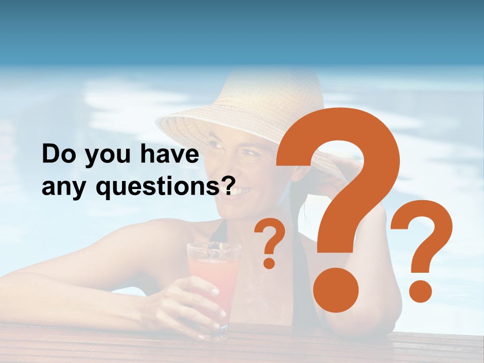 Girl In The Pool PowerPoint Template