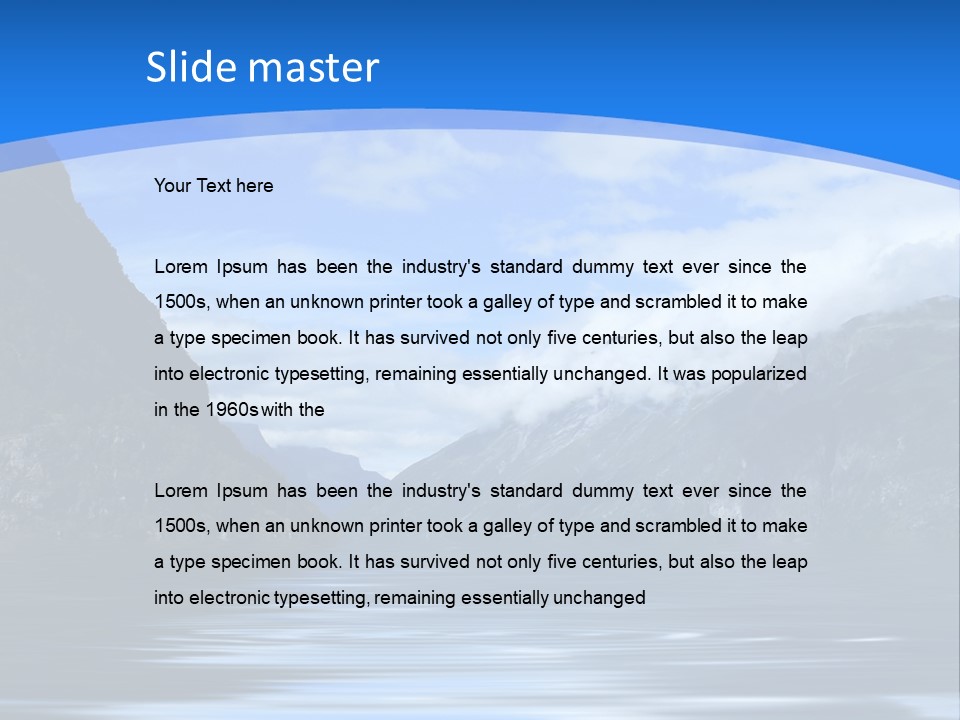 Mountains And Water PowerPoint Template