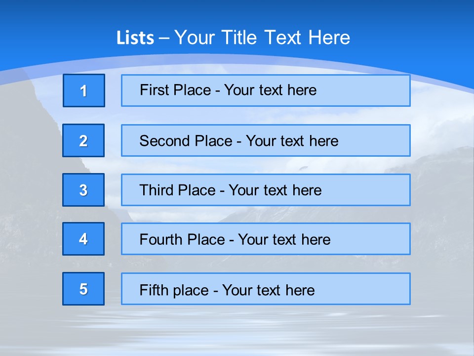 Mountains And Water PowerPoint Template