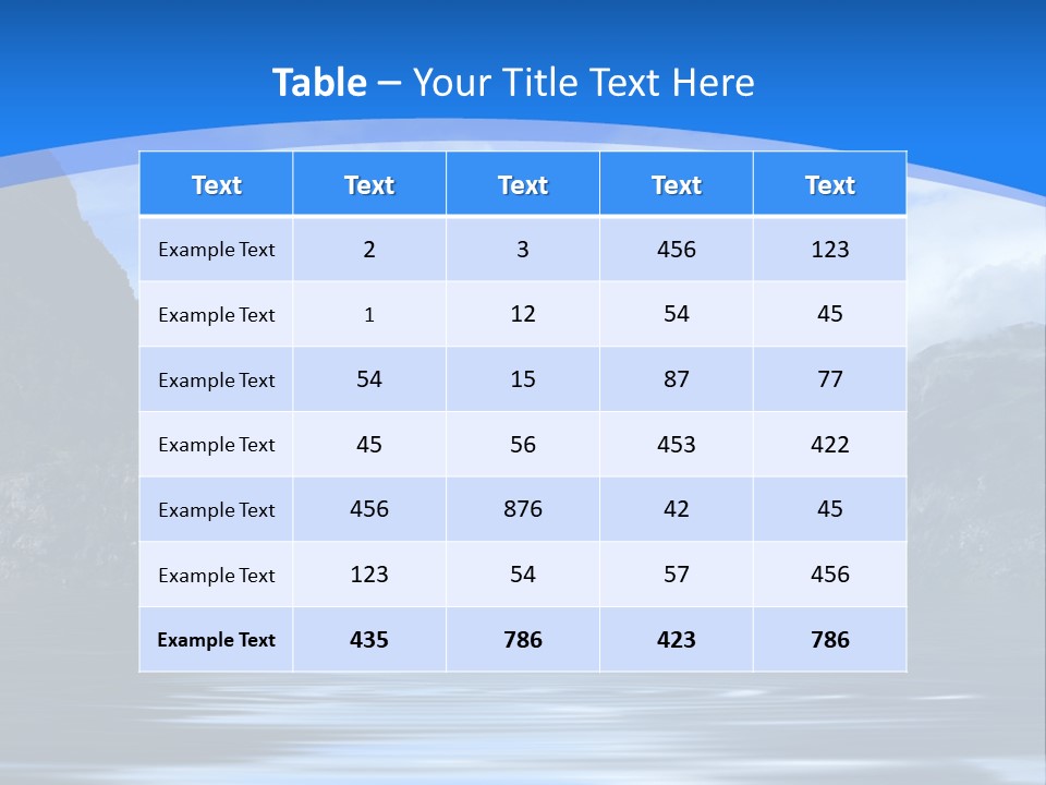 Mountains And Water PowerPoint Template