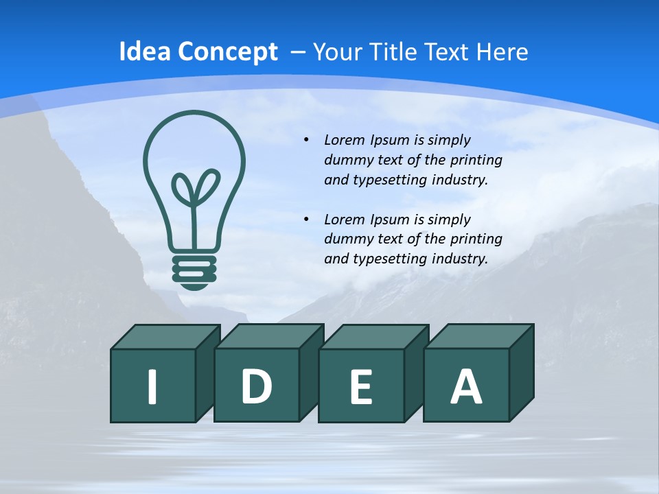 Mountains And Water PowerPoint Template
