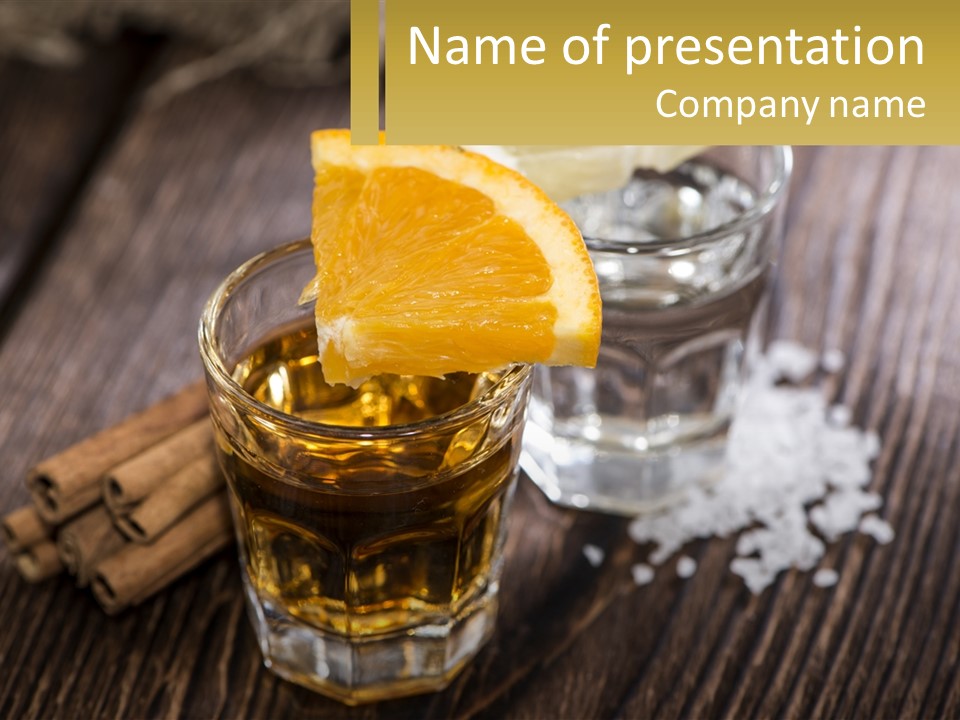 Orange, Cinnamon And Whiskey PowerPoint Template