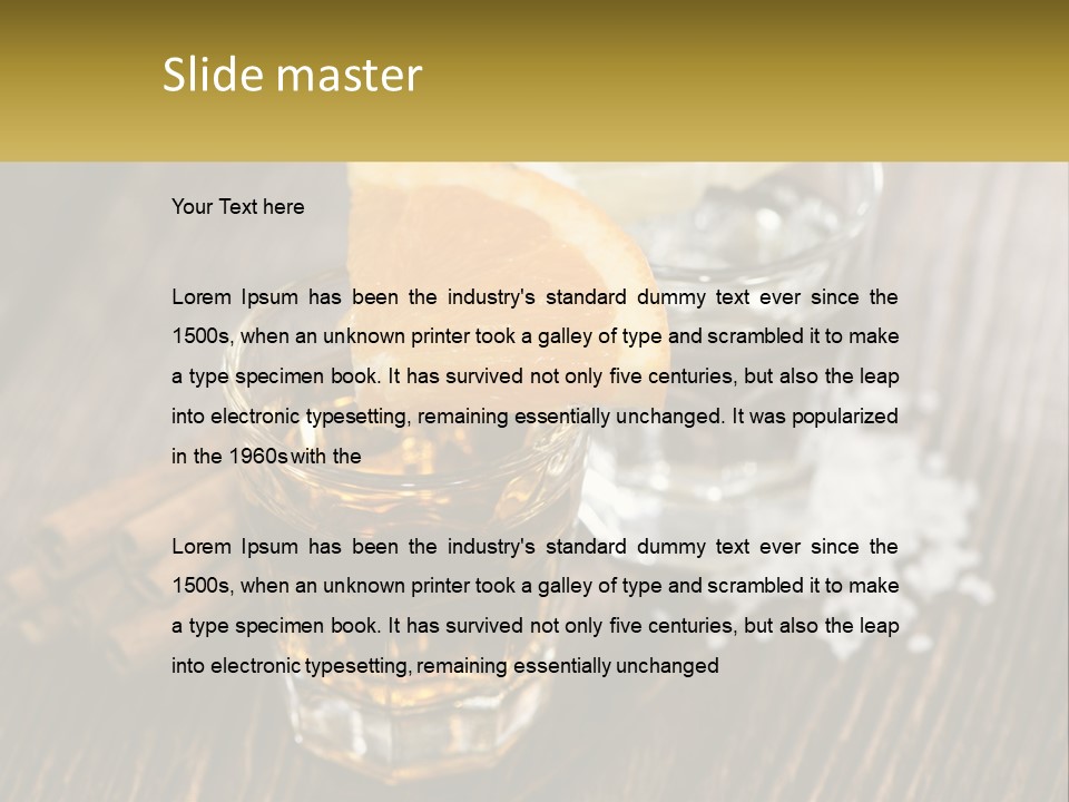 Orange, Cinnamon And Whiskey PowerPoint Template
