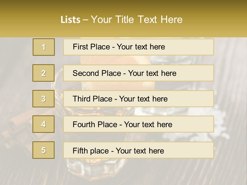 Orange, Cinnamon And Whiskey PowerPoint Template