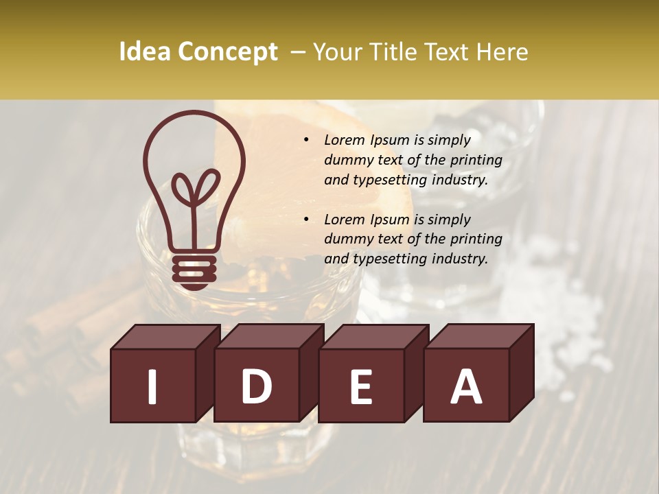 Orange, Cinnamon And Whiskey PowerPoint Template