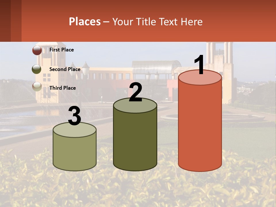 House With A Large Pool PowerPoint Template