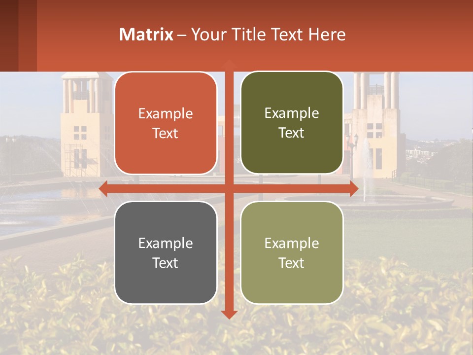 House With A Large Pool PowerPoint Template