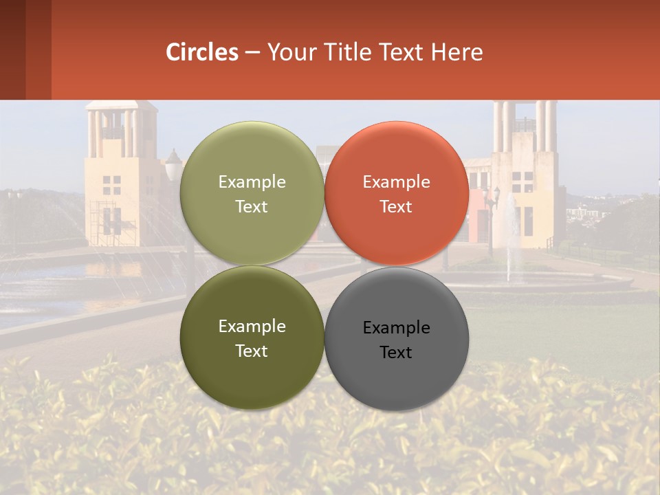 House With A Large Pool PowerPoint Template