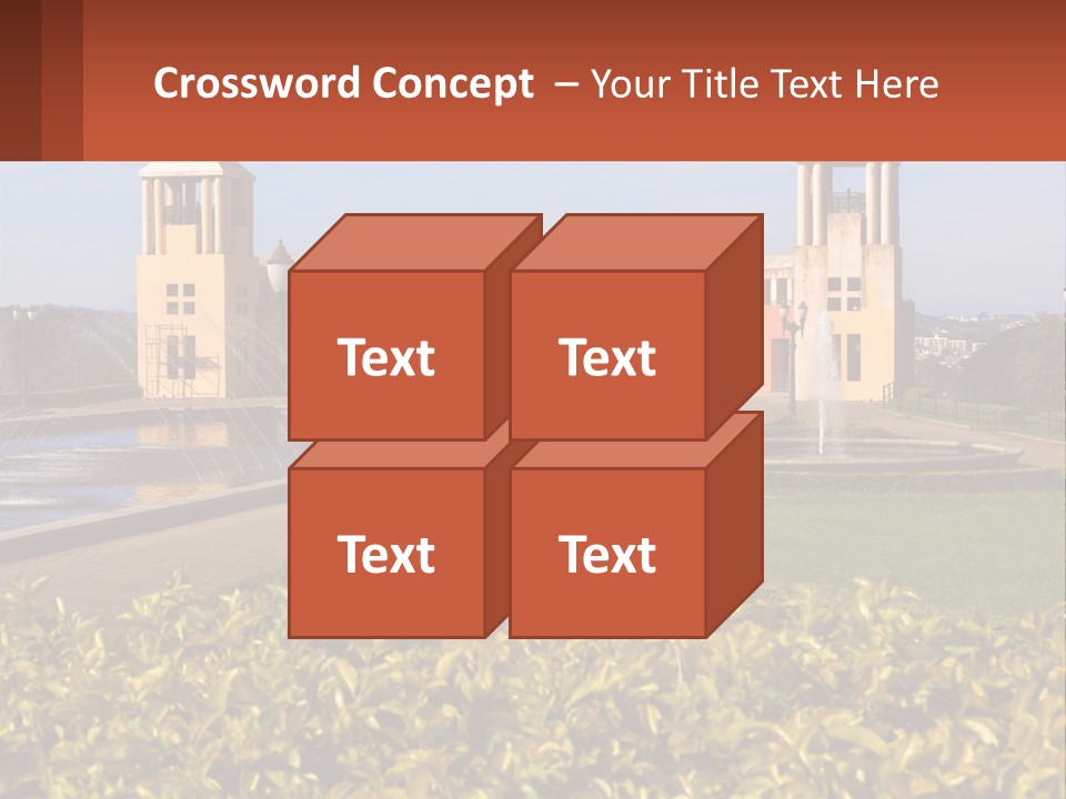 House With A Large Pool PowerPoint Template