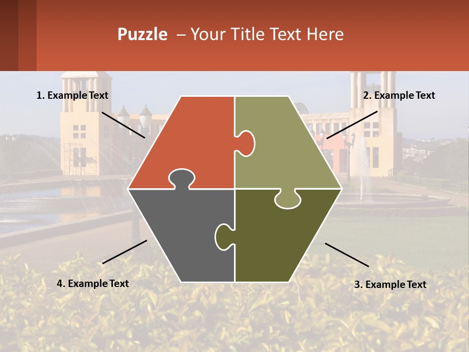 House With A Large Pool PowerPoint Template