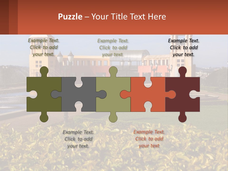 House With A Large Pool PowerPoint Template