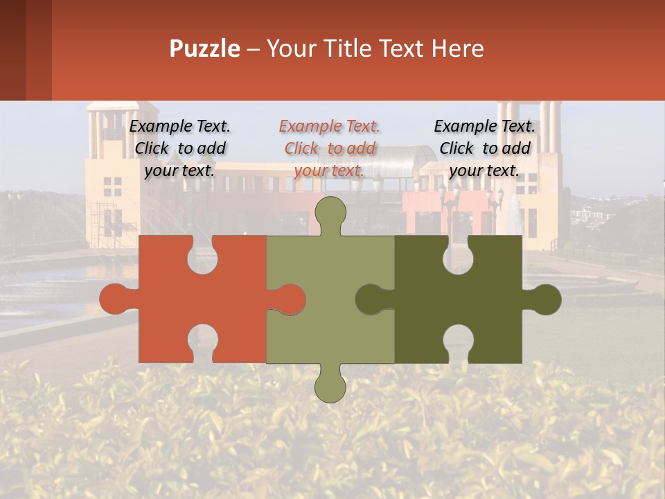 House With A Large Pool PowerPoint Template