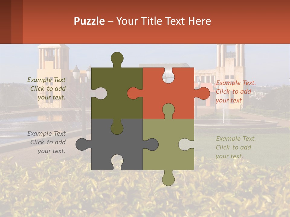 House With A Large Pool PowerPoint Template