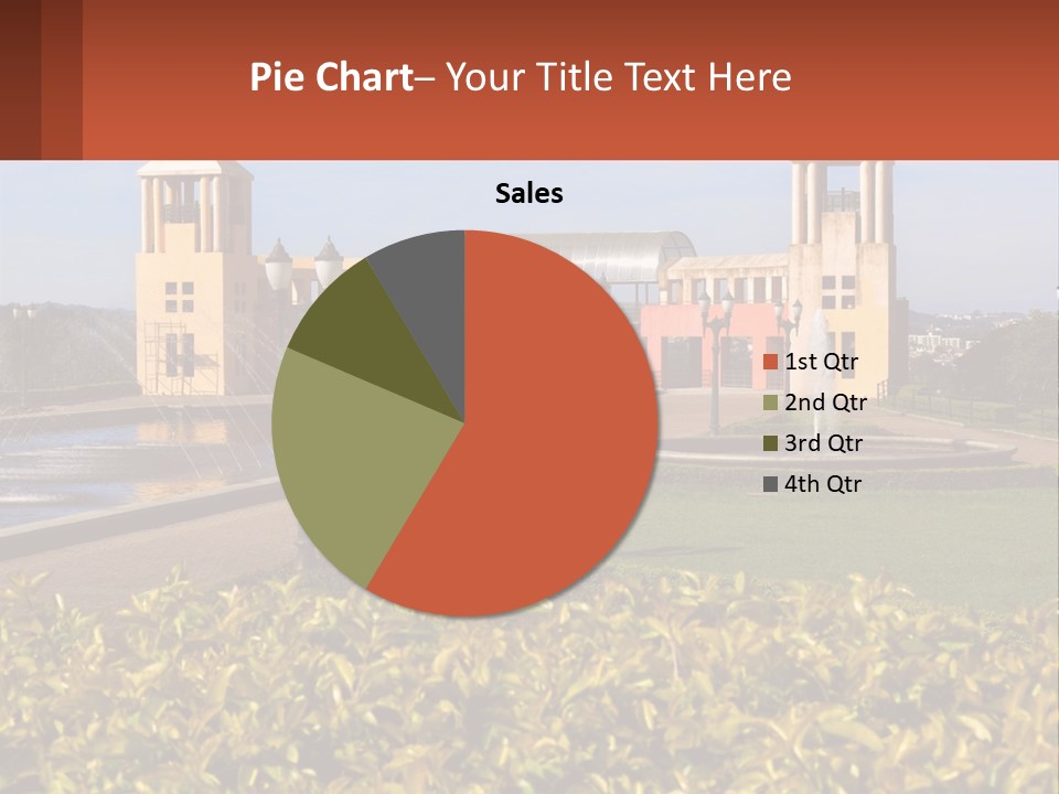 House With A Large Pool PowerPoint Template