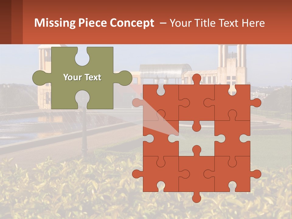 House With A Large Pool PowerPoint Template