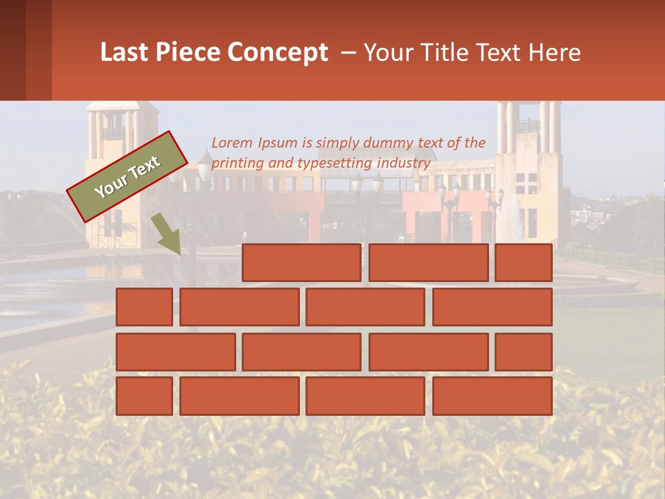 House With A Large Pool PowerPoint Template