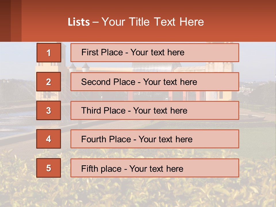 House With A Large Pool PowerPoint Template