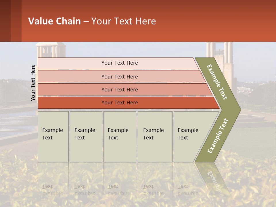 House With A Large Pool PowerPoint Template