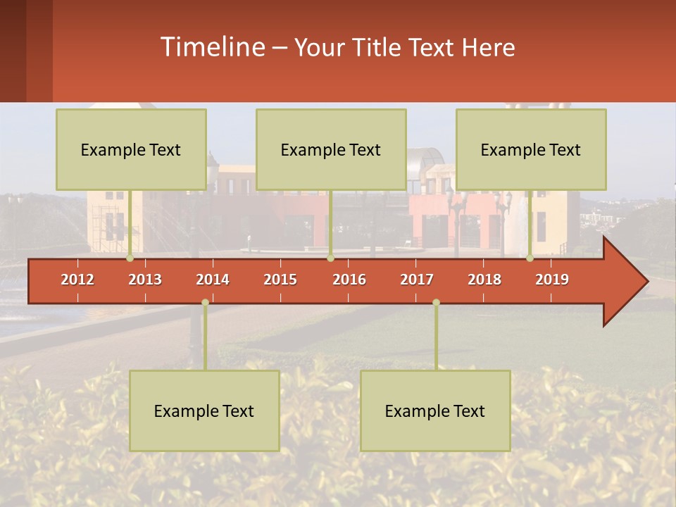 House With A Large Pool PowerPoint Template