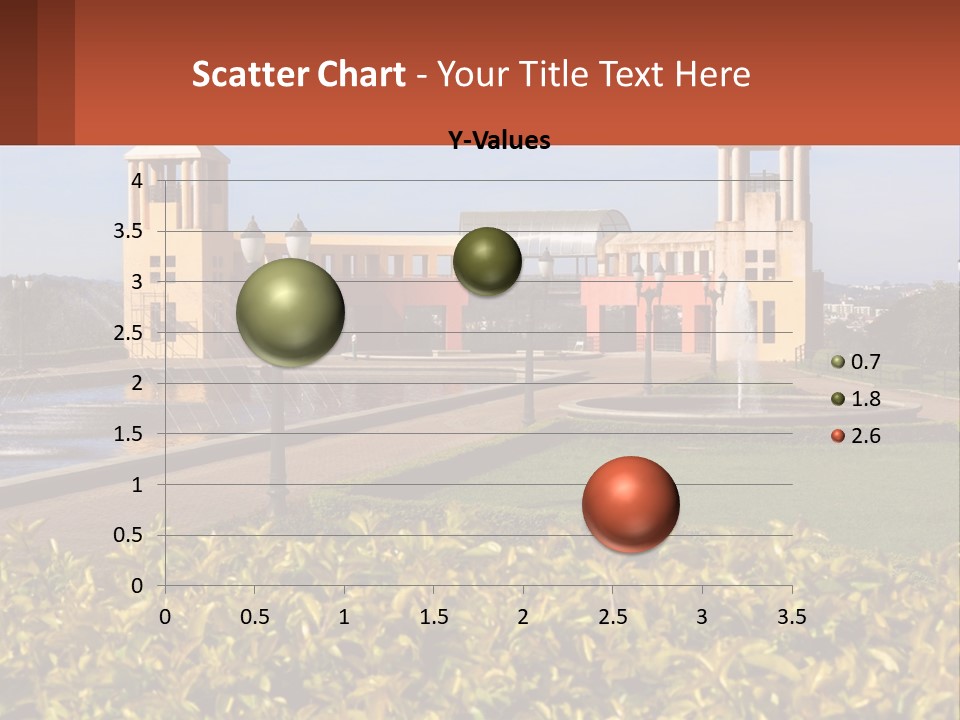 House With A Large Pool PowerPoint Template