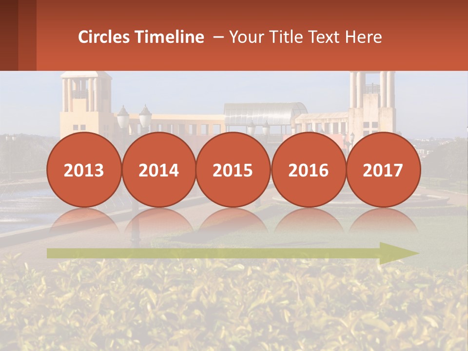 House With A Large Pool PowerPoint Template