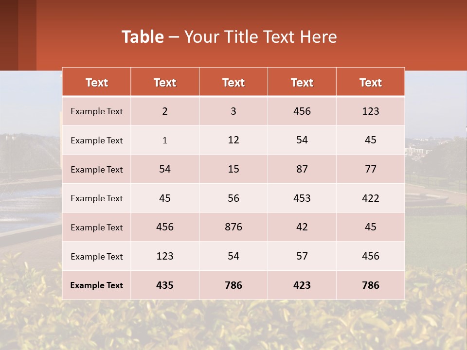 House With A Large Pool PowerPoint Template