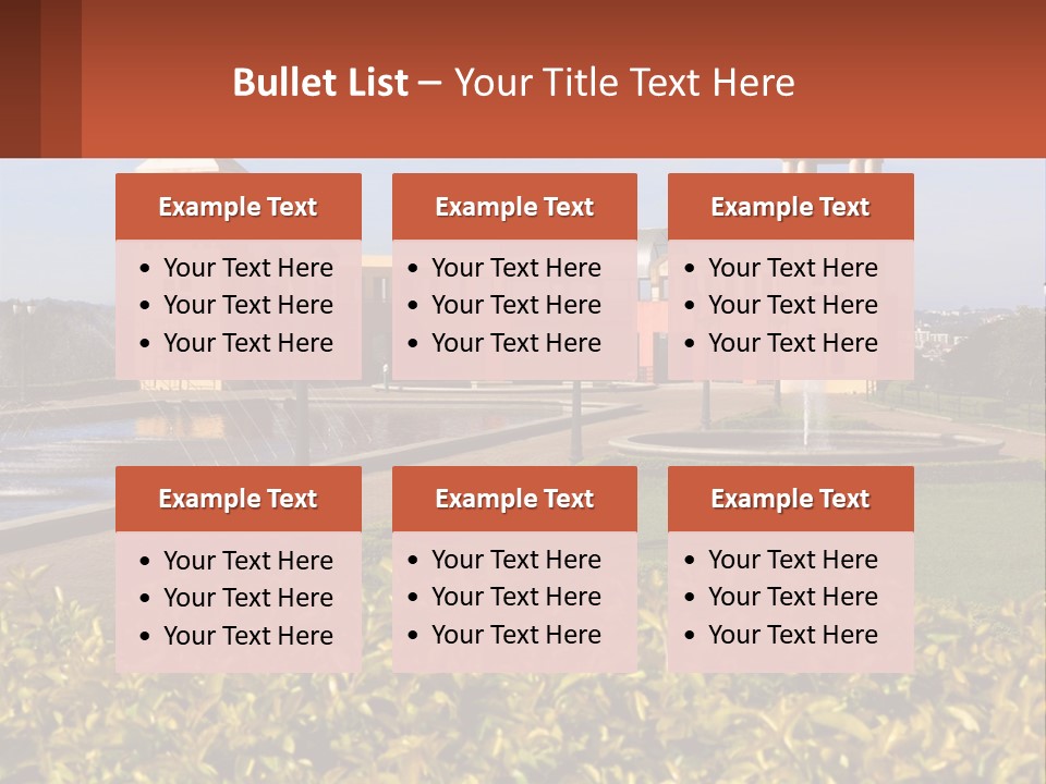 House With A Large Pool PowerPoint Template