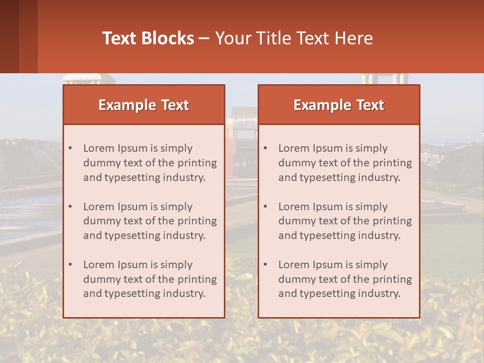 House With A Large Pool PowerPoint Template