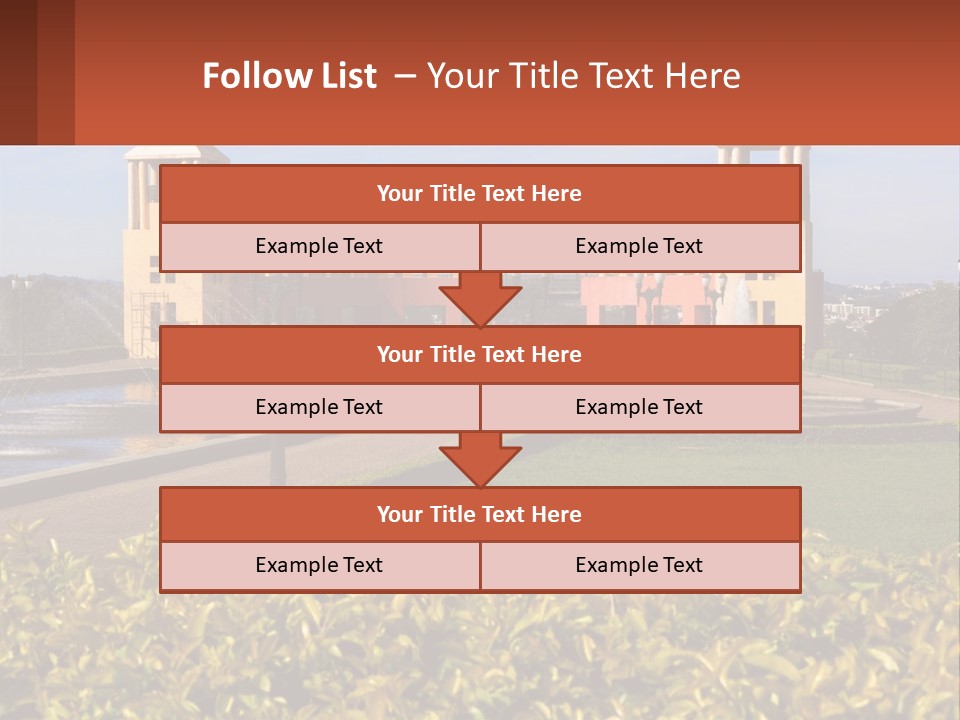 House With A Large Pool PowerPoint Template