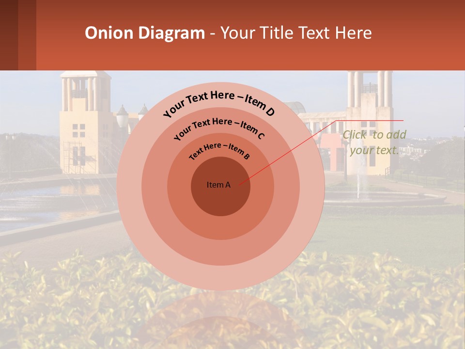 House With A Large Pool PowerPoint Template