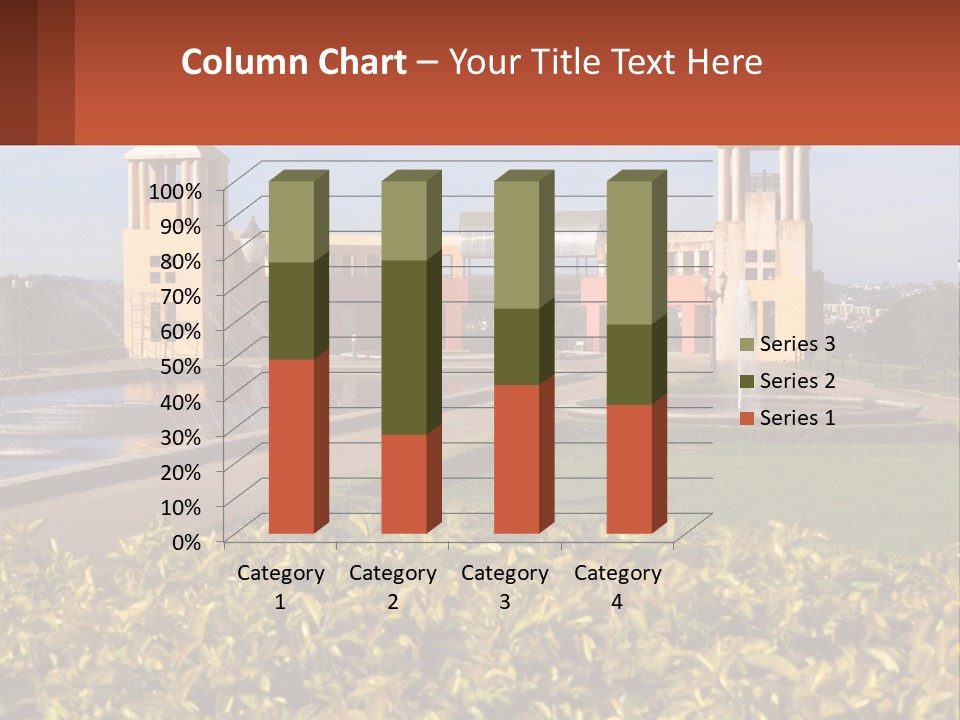 House With A Large Pool PowerPoint Template