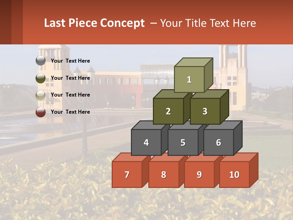 House With A Large Pool PowerPoint Template