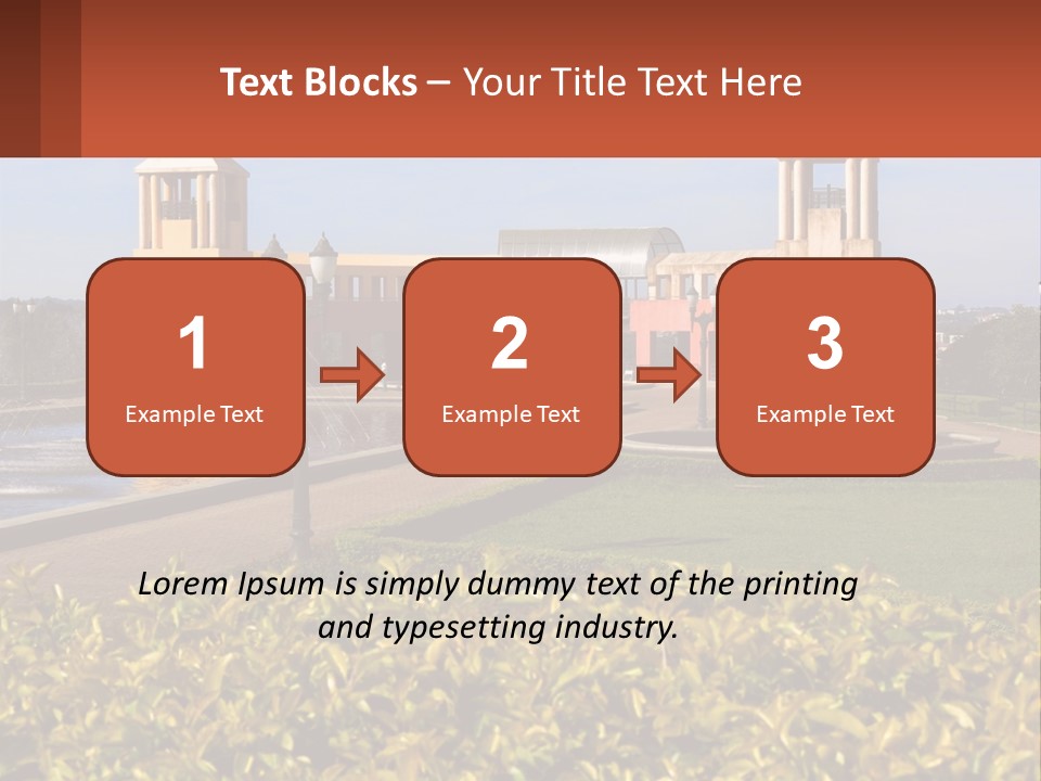 House With A Large Pool PowerPoint Template