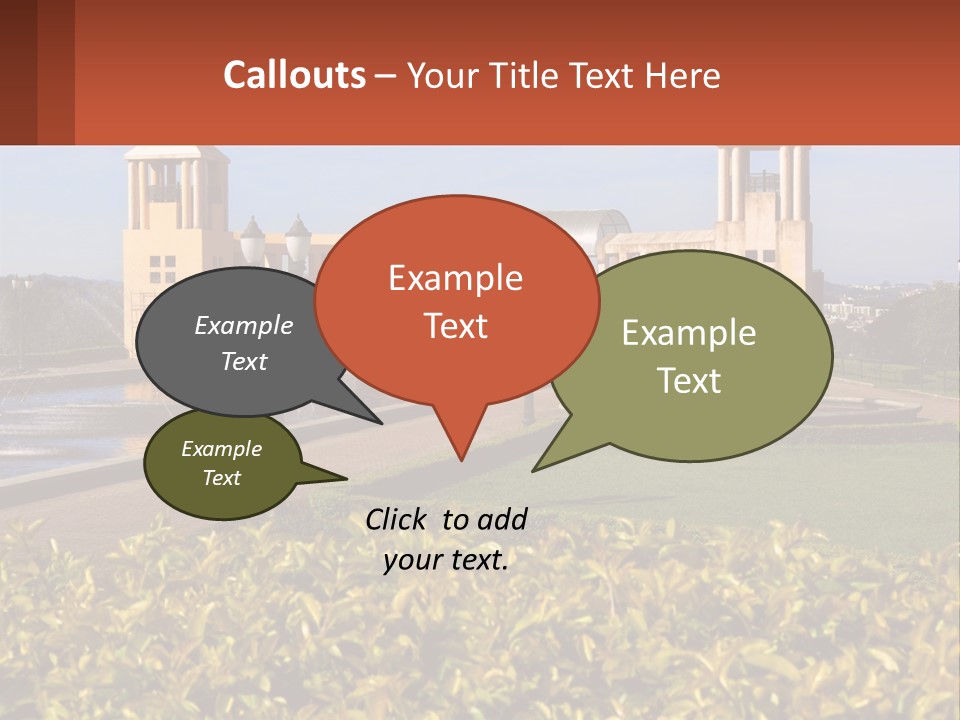 House With A Large Pool PowerPoint Template