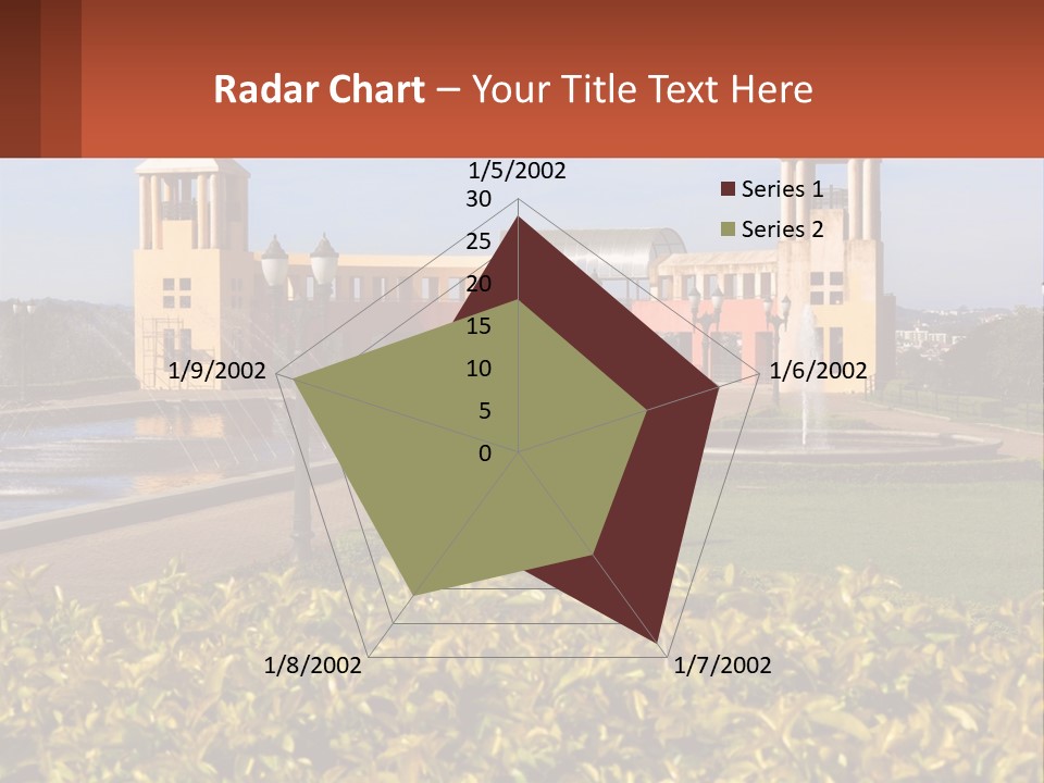 House With A Large Pool PowerPoint Template