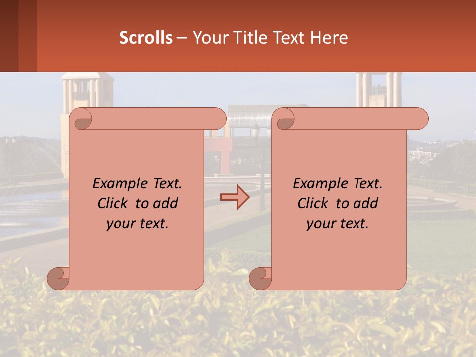 House With A Large Pool PowerPoint Template