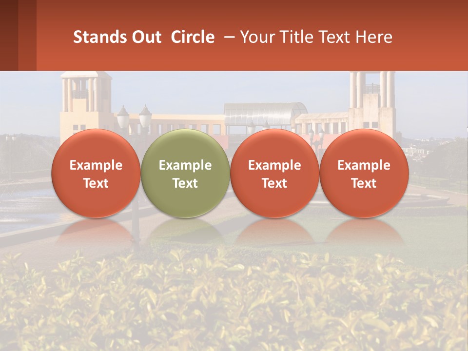 House With A Large Pool PowerPoint Template